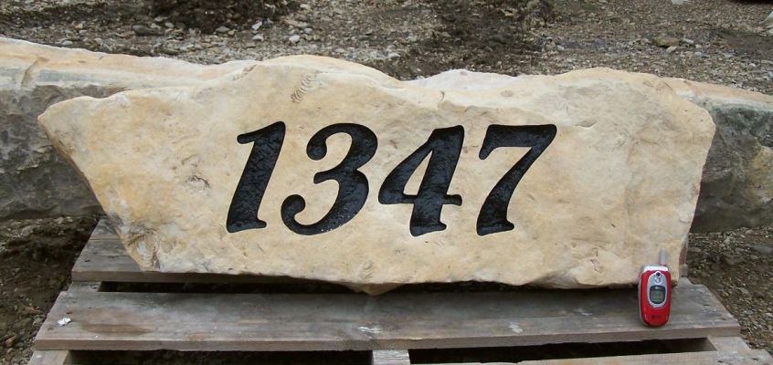 custom address stone